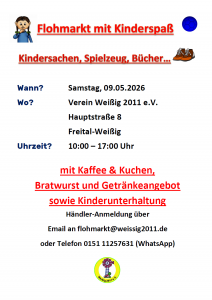 Mehr über den Artikel erfahren Kindersachenflohmarkt in Freital Weissig