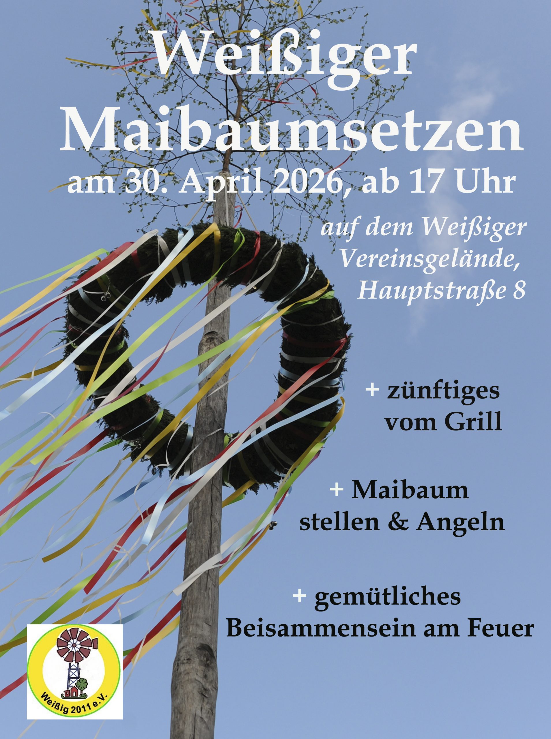 Maibaum setzen in Freital Weissig