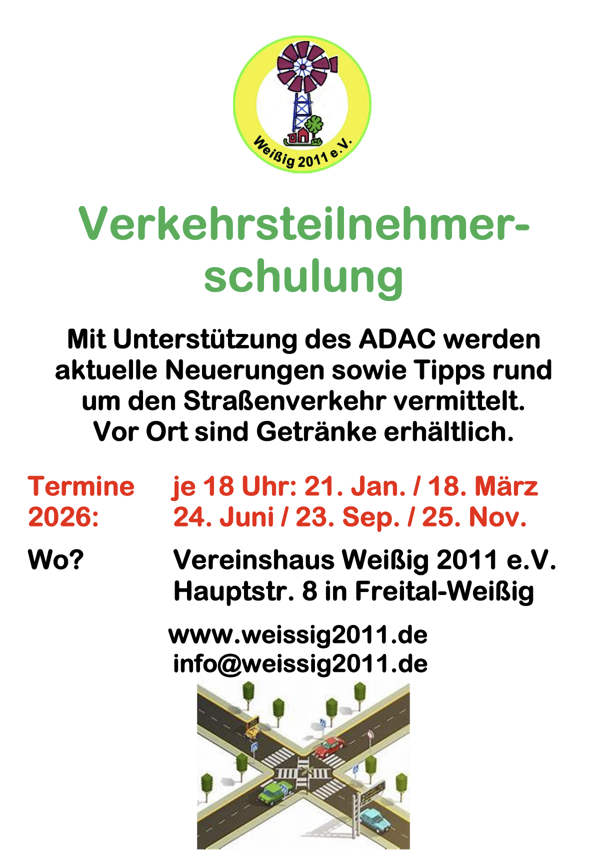 Verkehrsteilnehmerschulungen 2026